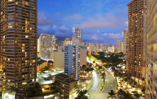 Long exposure of  Ala Moana Blvd, Honolulu