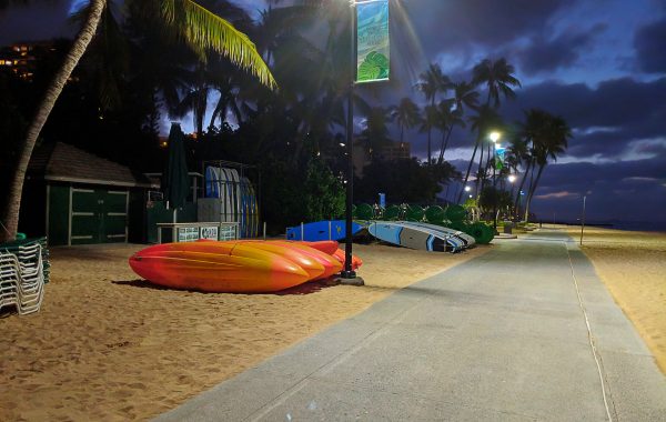 Evening walk down Waikiki