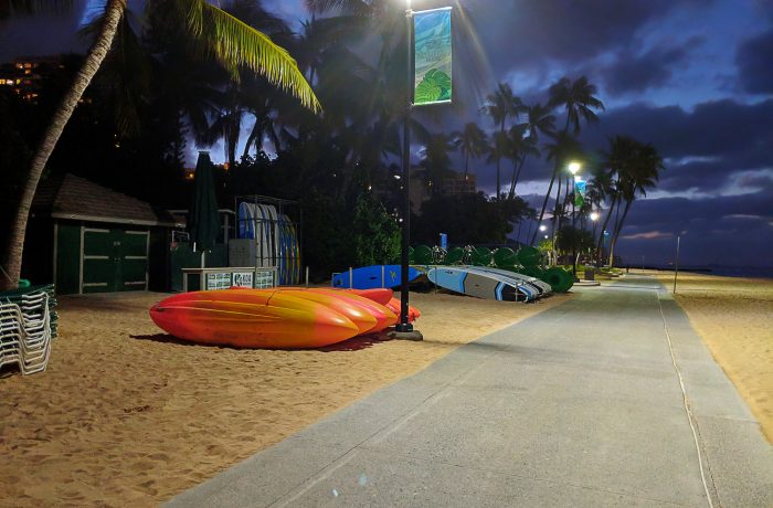 Evening walk down Waikiki