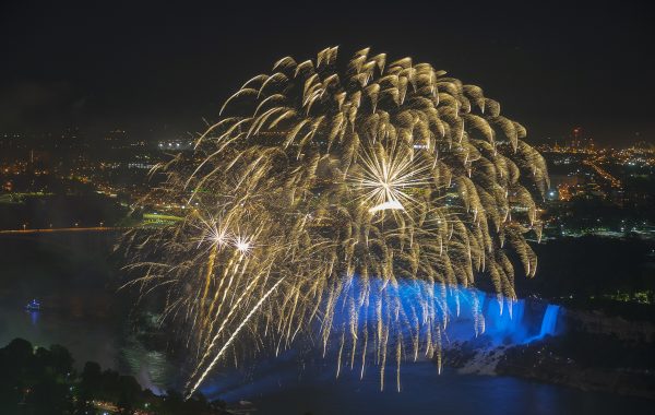 Canada Day Fireworks over the falls