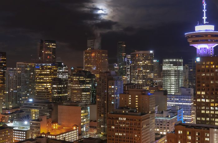 Down Town Vancouver at night