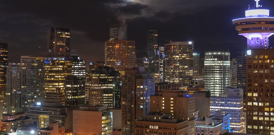 Down Town Vancouver at night